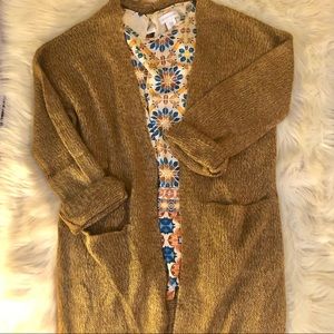 H&M Caramel Sweater Duster